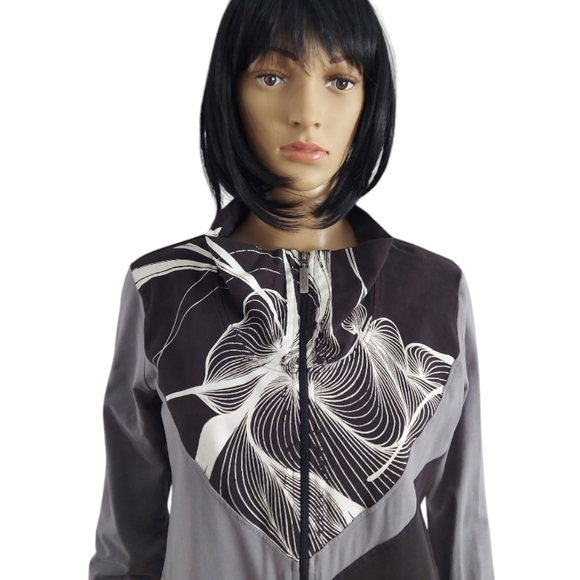 Schwiing Full zip athletic jacket. Black/ gray sweater, size L - Picture 2 of 10